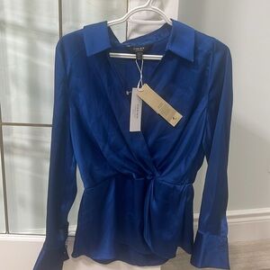 Ever New Melbourne Sapphire Blue top NWT